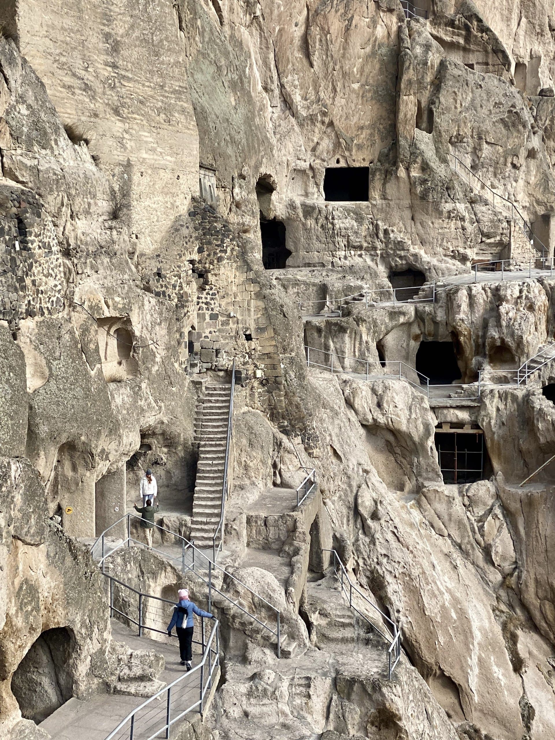 Rock-cut cave complex at Vardzia, Georgia.