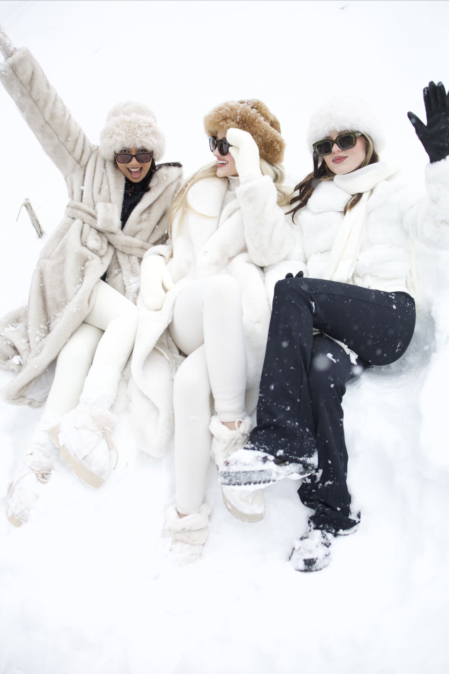 Guests enjoying snowy winter conditions in Georgia.